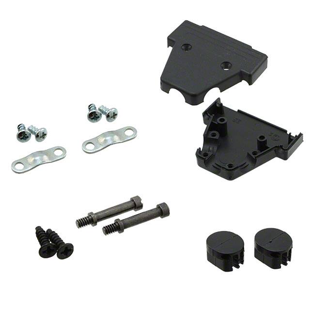 975T025-010R011 NorComp Inc.  Capots de connecteurs D-Sub en forme de D